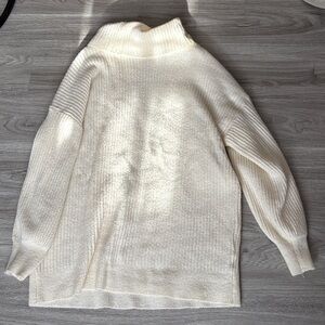 Elegant Cream Turtleneck Sweater * runs big